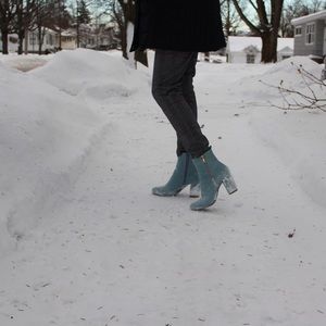 stylish blue boots